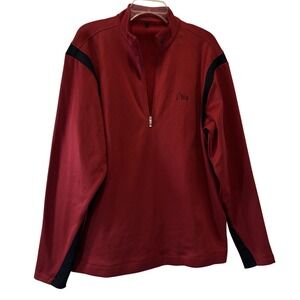 Nike Golf Aria Quarter Zip Pullover Red Burgundy Athletic Outdoors Casual Large